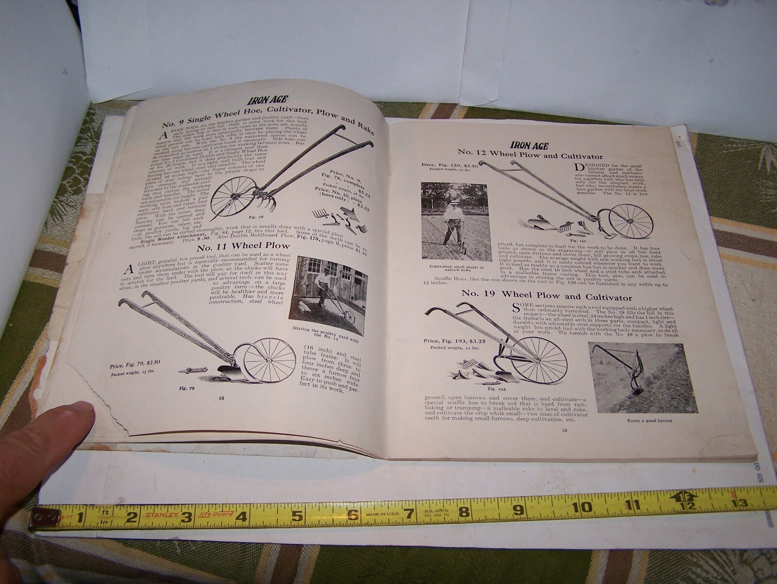 IRON AGE 1910 Full Line Sales Catalog Cultivator Plow Planter Farm Garden NICE!