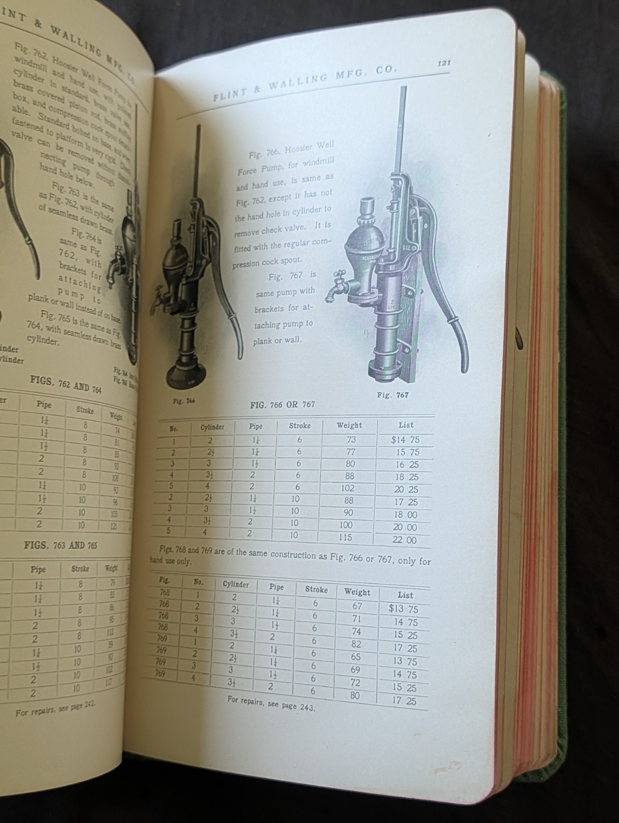 1901 Flint and walling Star windmill hardbound catalog. Windmills, Sawmill, ect.