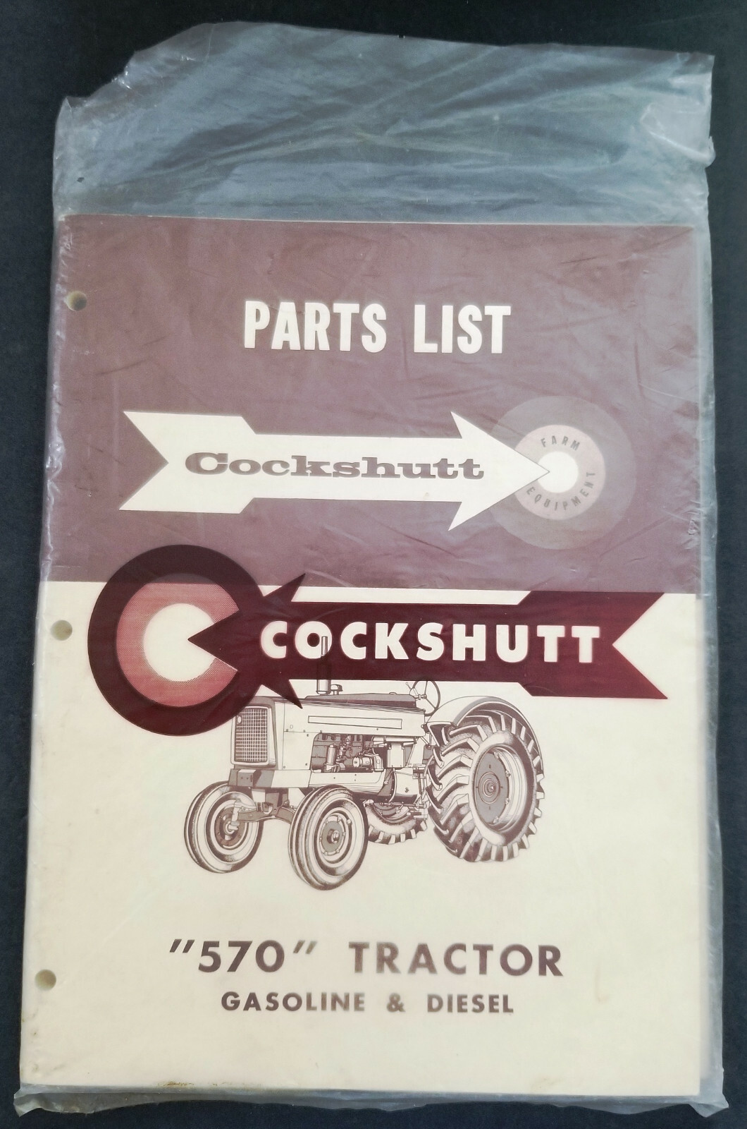 Cockshutt 570 Tractor Operators and Parts Book In Original Bag – Rare and Clean