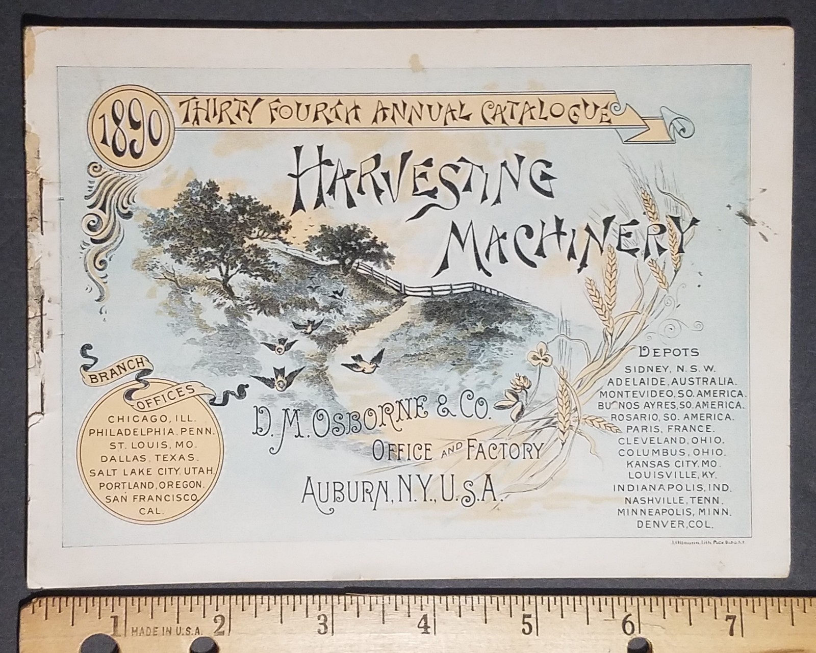 1890 D.M. Osborne & Co Farm Equipment Brochure