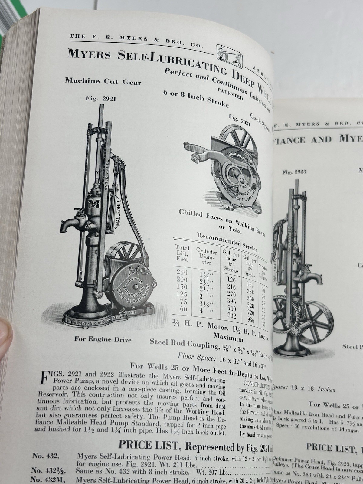 FE Myers Bro Catalog Pumps Water Systems 1938 Ashland Ohio