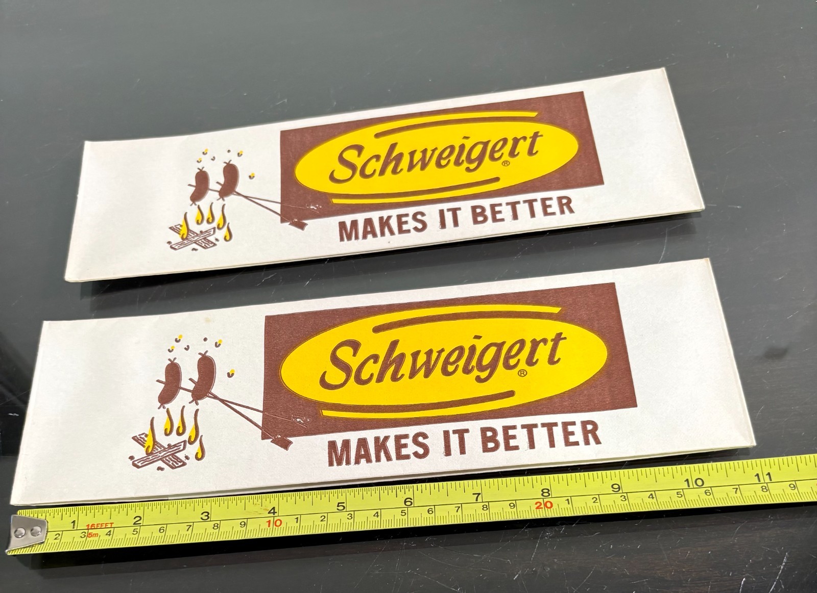 SCHWEIGERT Makes It Better Sausages Meat Vtg Paper Hat 1983 Adjustable Grill BBQ