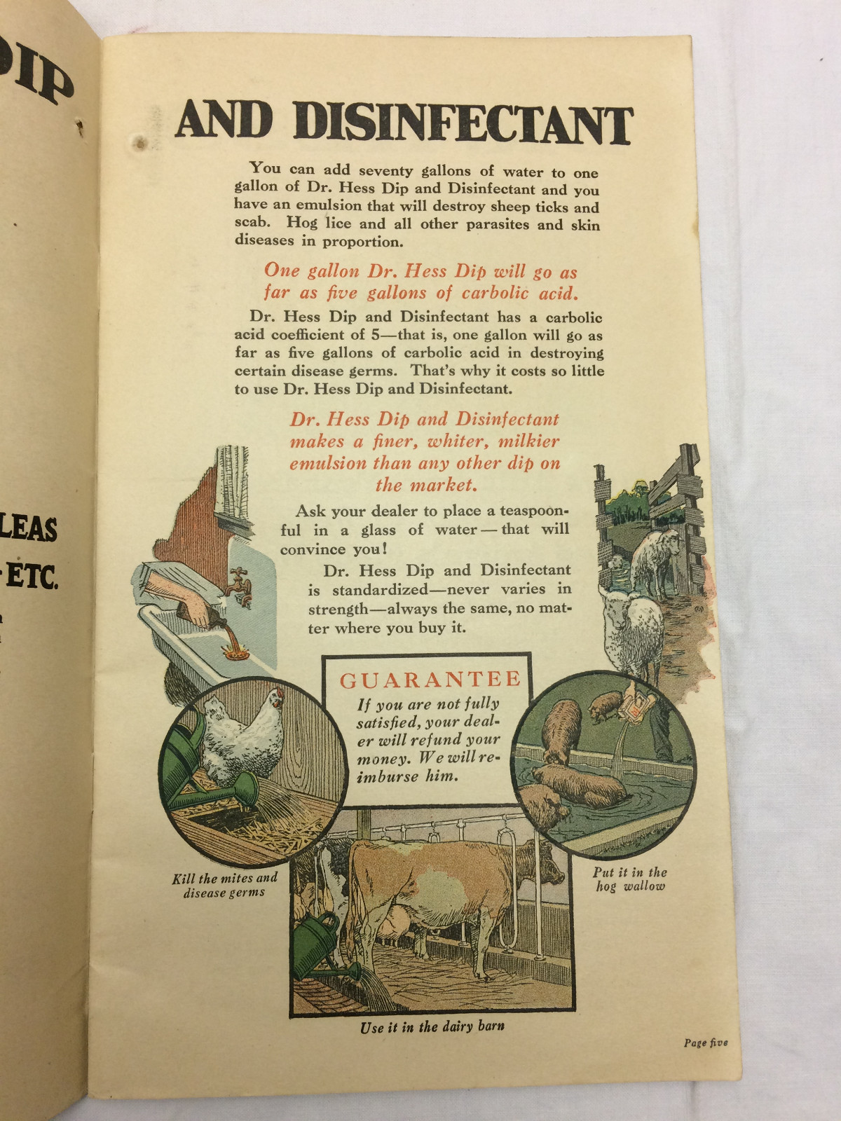 Vintage Dr Hess & Clark Inc Line Catalog Farm Advertising Agriculture