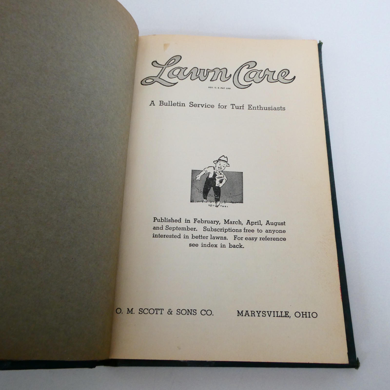 Scotts Lawn Care Bulletins 1928 to 1941 Bound Book Grass Seed Newsletter Vintage
