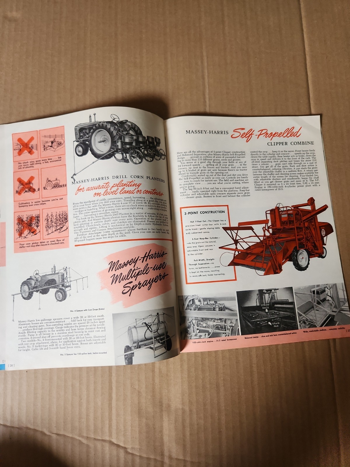 VINTAGE MASSEY HARRIS BUYERS Full Tractor GUIDE Orchard Hillside Rice CATALOG