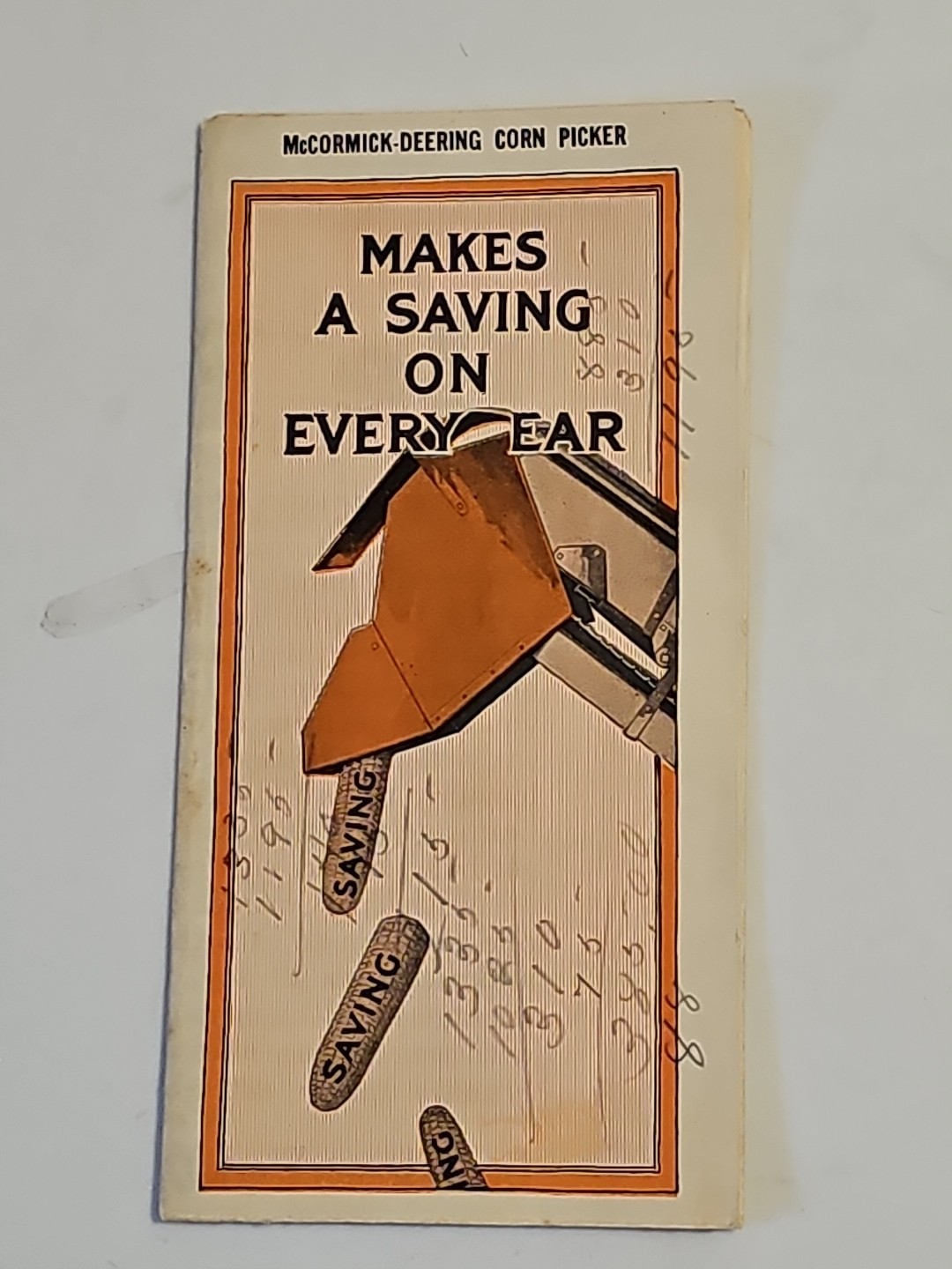 Vintage McCormick Deering Corn Picker Advertising Foldout 1920