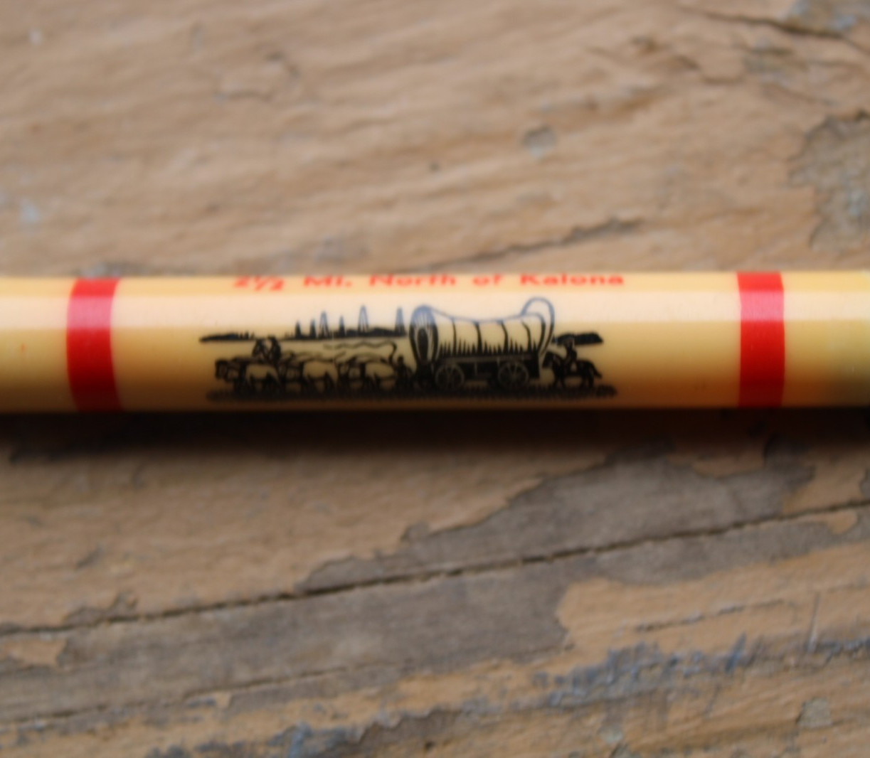 COVER WAGON GRAPHIC 1950s NOAH YODER HARNESS REPAIR Old Kalona IA Bullet Pencil