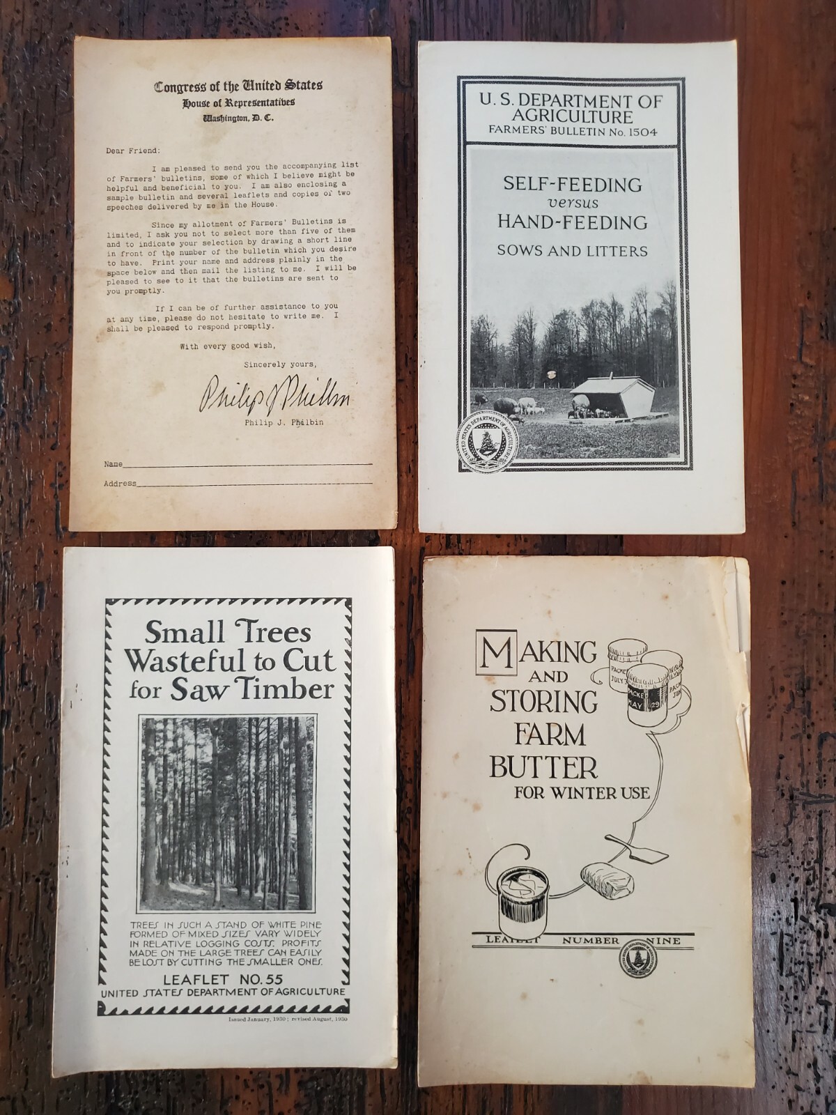 US Vintage Department of Agriculture Farmers Bulletin Lot of 4 Different (DA17)
