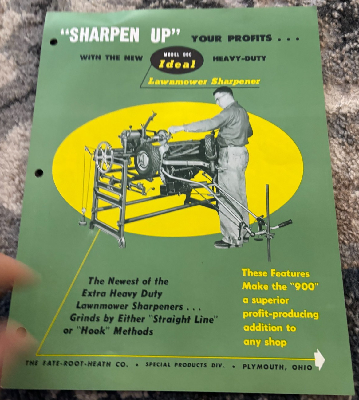 Ideal Model 950 Lawnmower Sharpener Brochure DCPA26