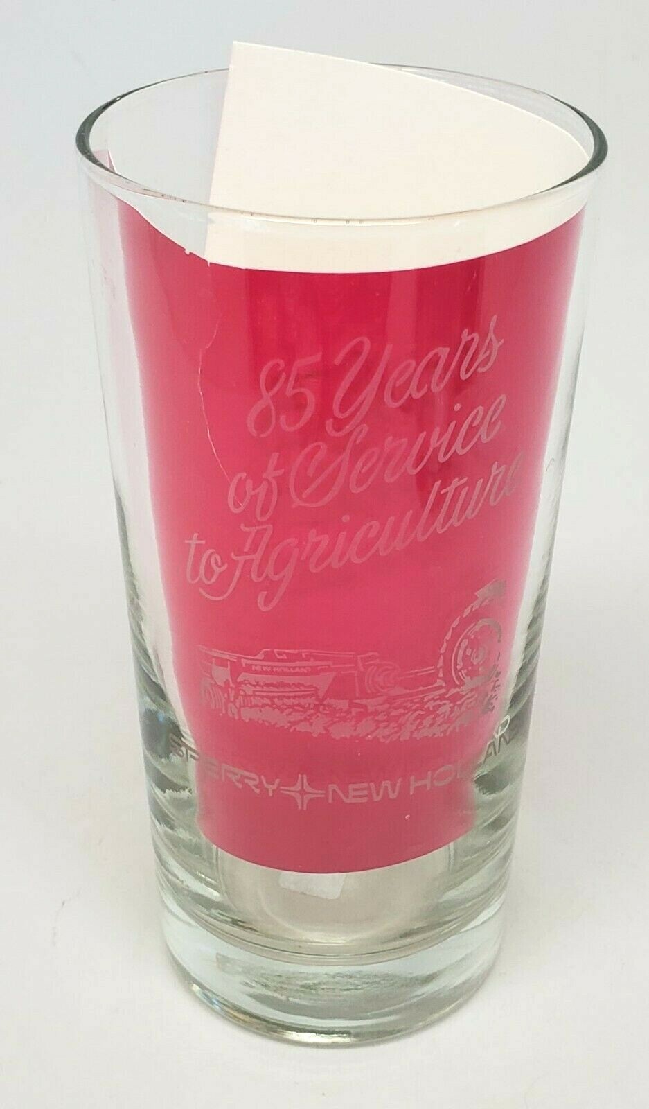 Sperry New Holland 85 Years of Service to Agriculture Glass(es) 1980 Tractor GA