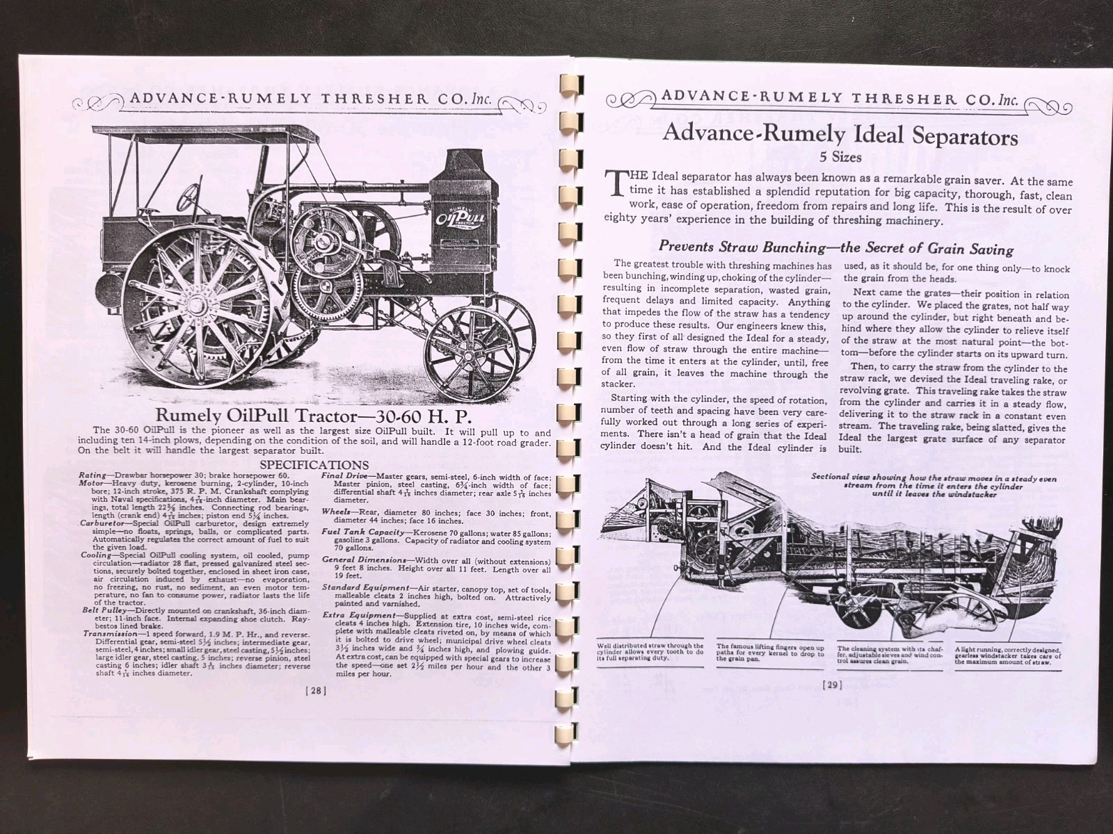 Rumley Oil Pull Tractor Dealer Brochure Owners Manual Print Advertising Reprint