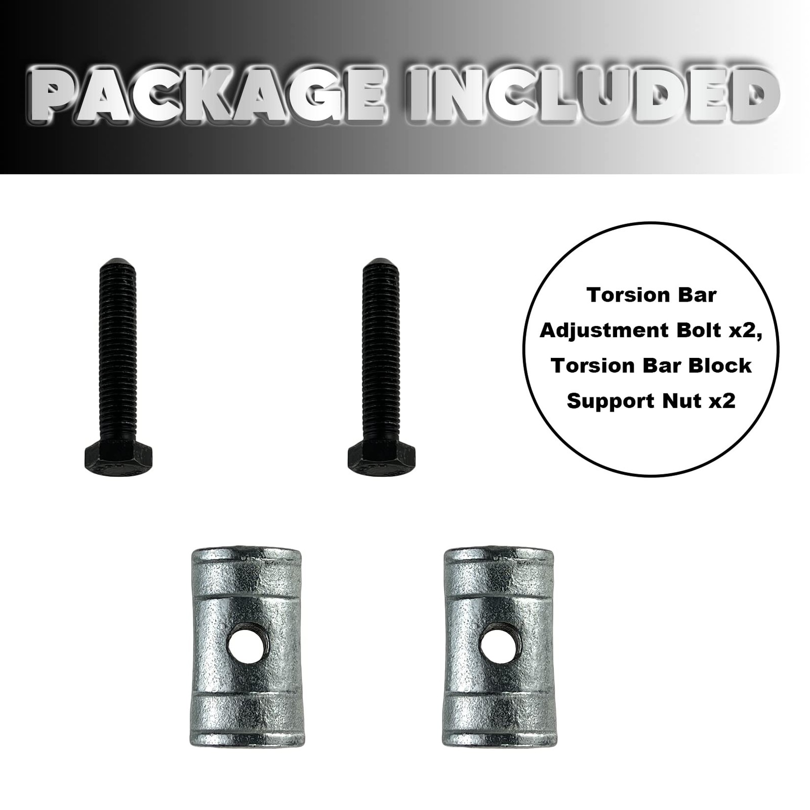 Torsion Bar Adjustment Bolt and Lock Nut Fit for Chevrolet Silverado Tahoe GM…