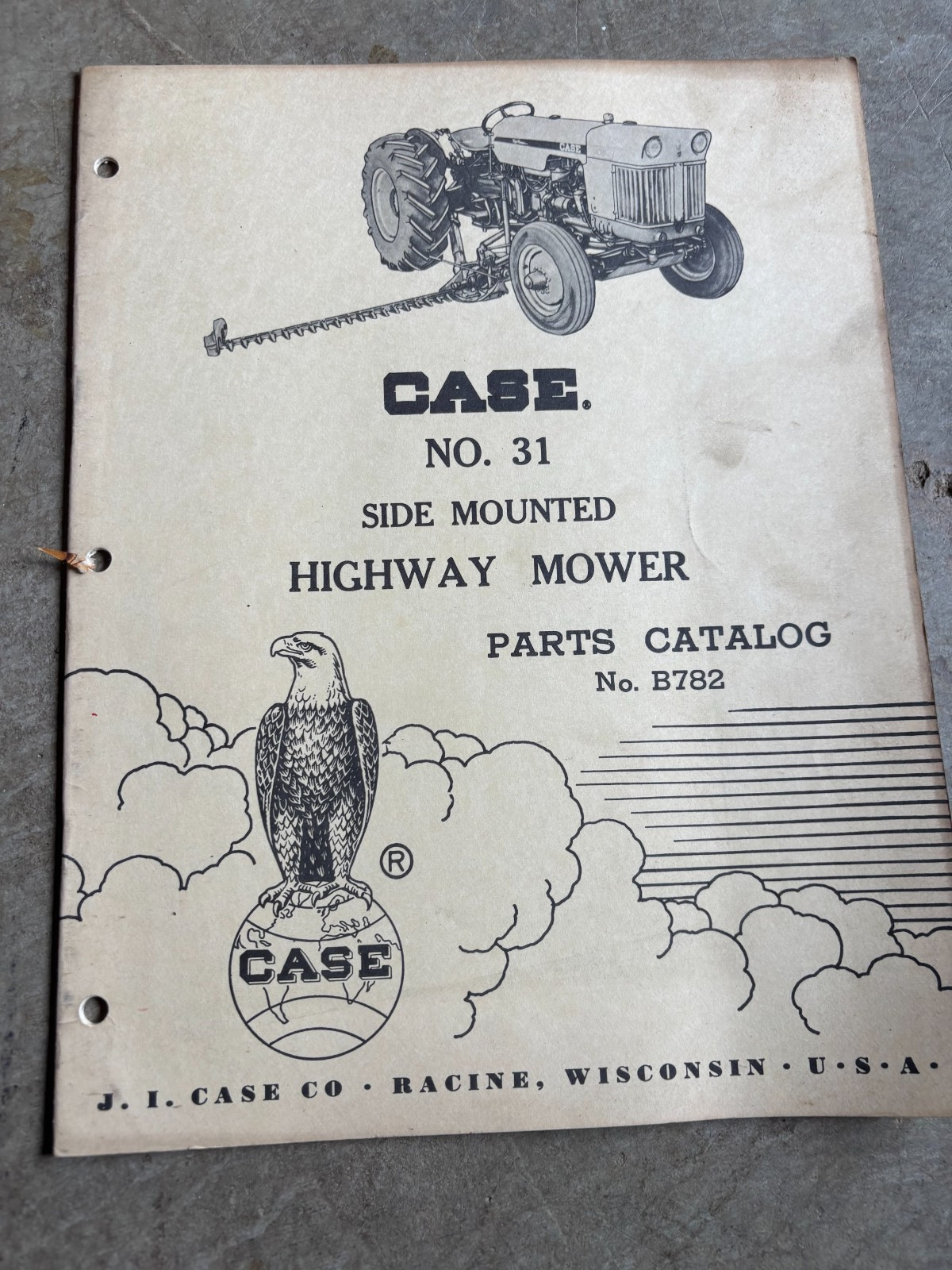 Case Tractor 31 Mower Parts Book Manual AMIL26 NO4