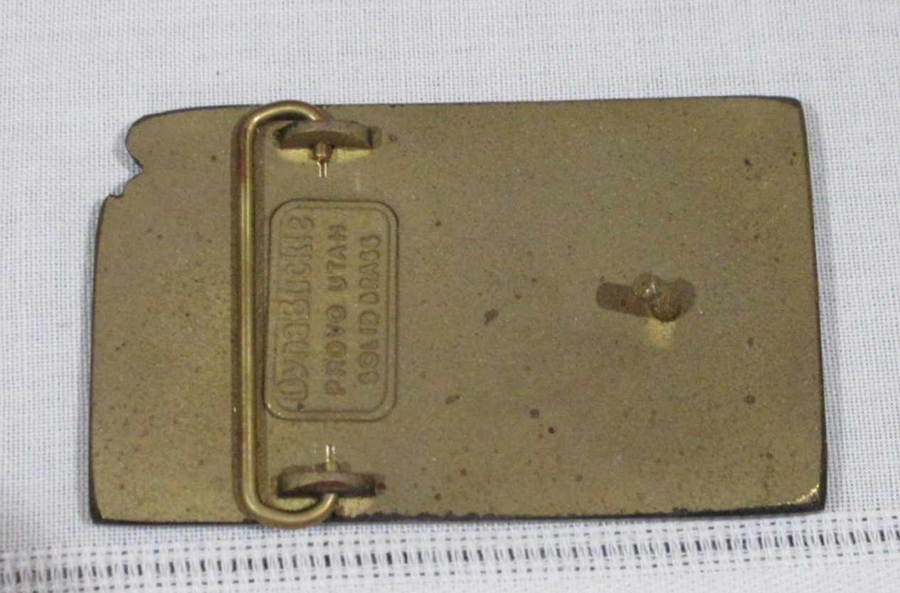 Vintage Kansas Department of Transportation Brass Belt Buckle