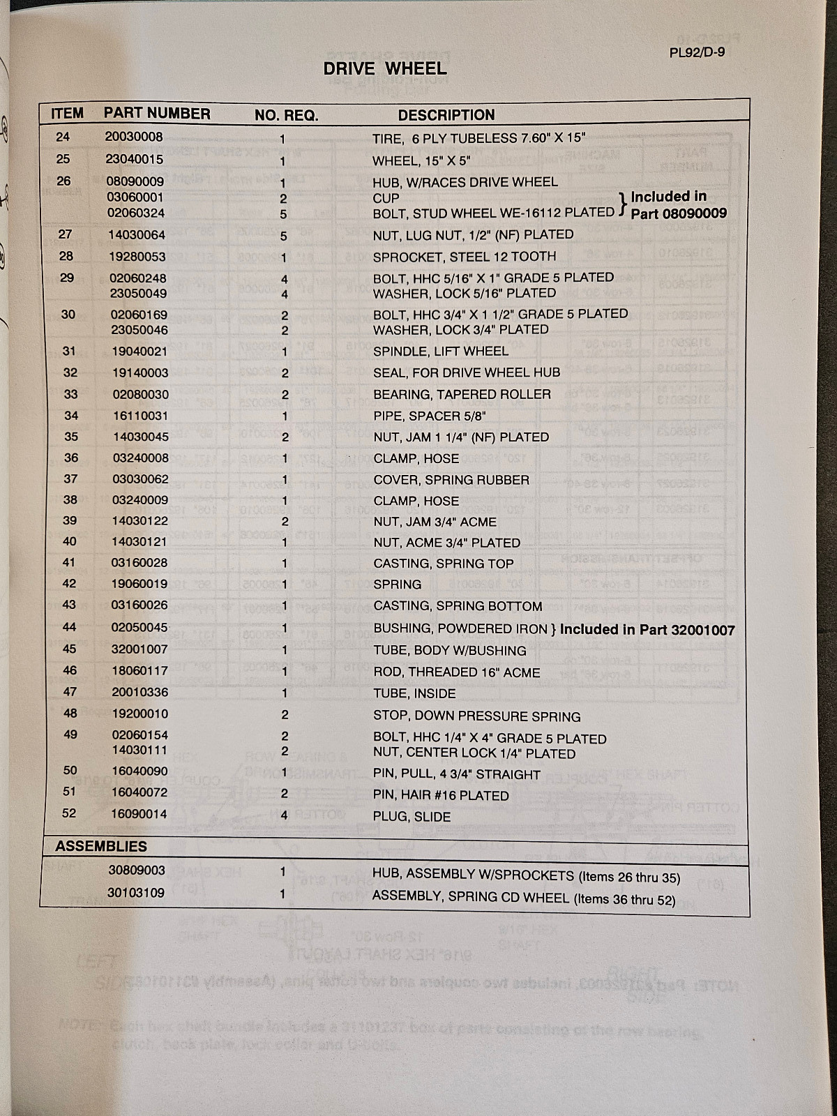 Buffalo Model Series 8000 Till Planter and Slot Planter Dealer Parts Book Manual