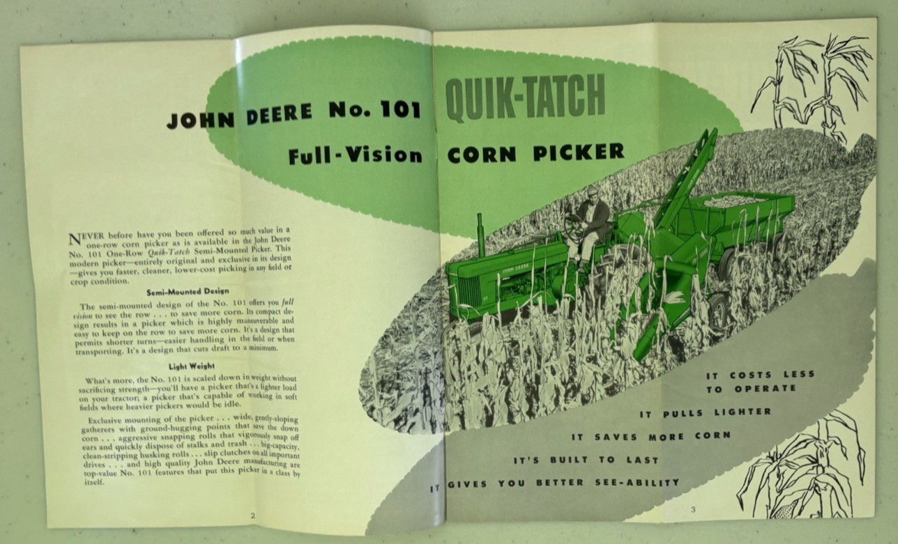 John Deere No. 101 Corn Picker For 1953 Brochure DCPA26
