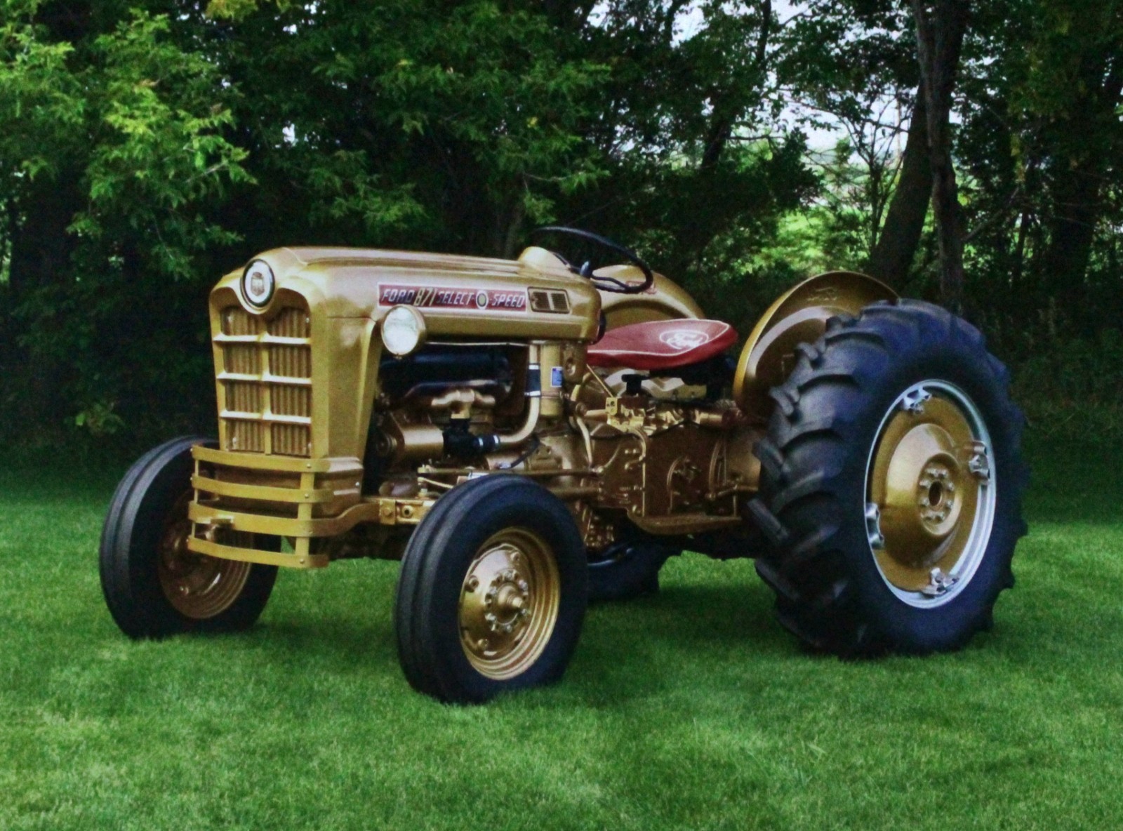 Ford Tractor Vintage Picture Wall Art Country Farm Decor Display