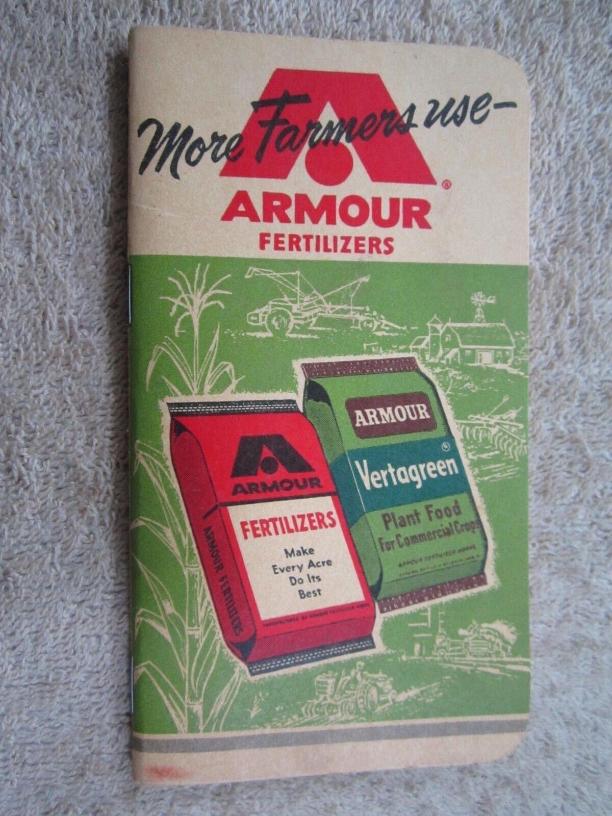 1963 ARMOUR FERTILIZERS, POCKET NOTEBOOK