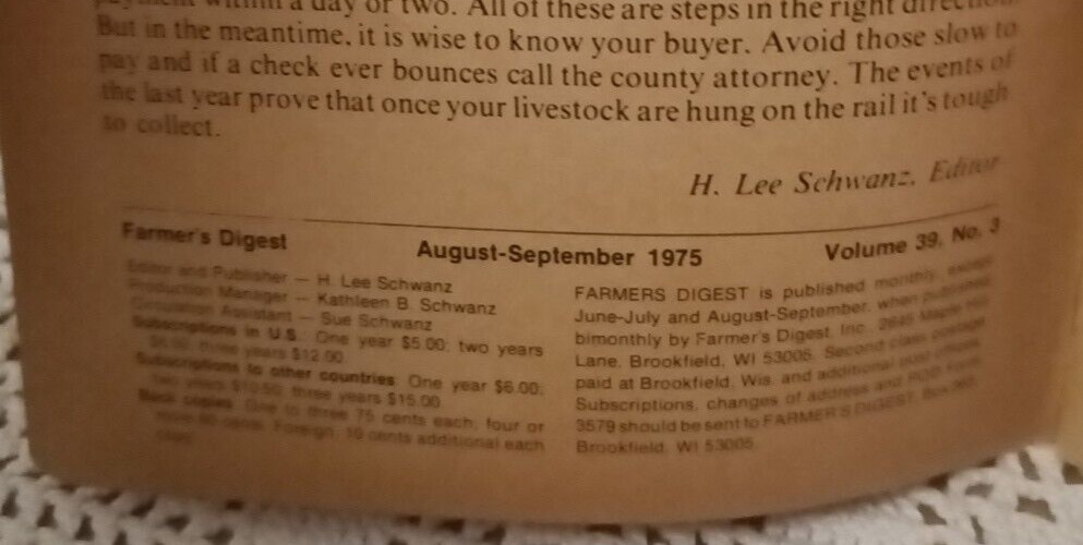 Farmers Digest Magazine Volume 39 Number 3 August September 1975
