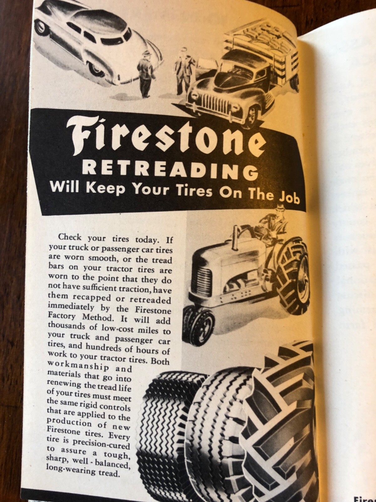 Vintage 1947-1948 FIRESTONE Farm Guide Book, Broadway Battery & Tire-Highland IL
