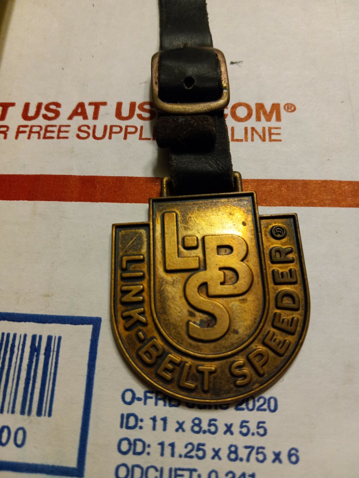 VINTAGE LBS LINK BELT SPEEDER POCKET WATCH FOB HEAVY EQUIPMENT