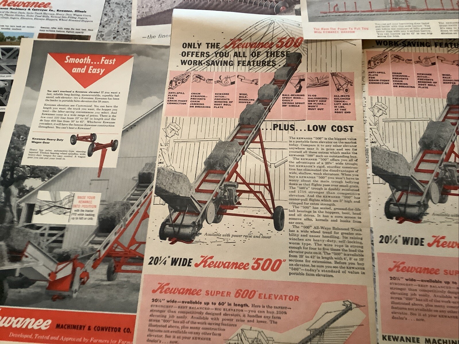 Lot 18 Kewanee Farming Agricultural Advertisement Tractor Farm Print Ads 1950-70