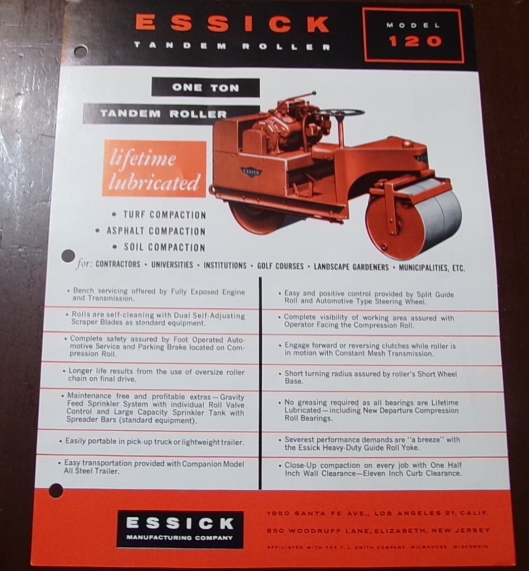 Essick Roller, Pumps Sales/Specifications Brochures 5 items, 1960-1965