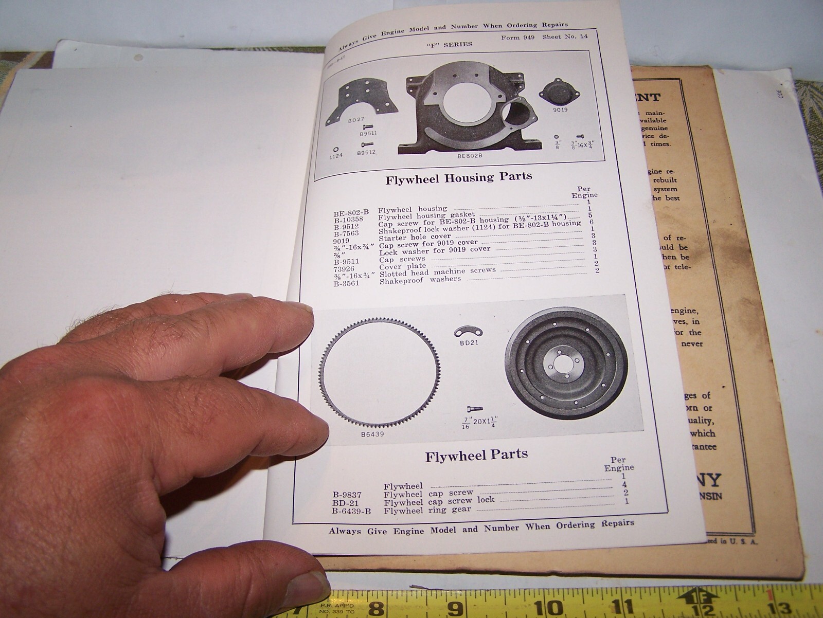 WAUKESHA FC Tractor Engine Power Unit Parts Book List Hit Miss Gas Engine Steam