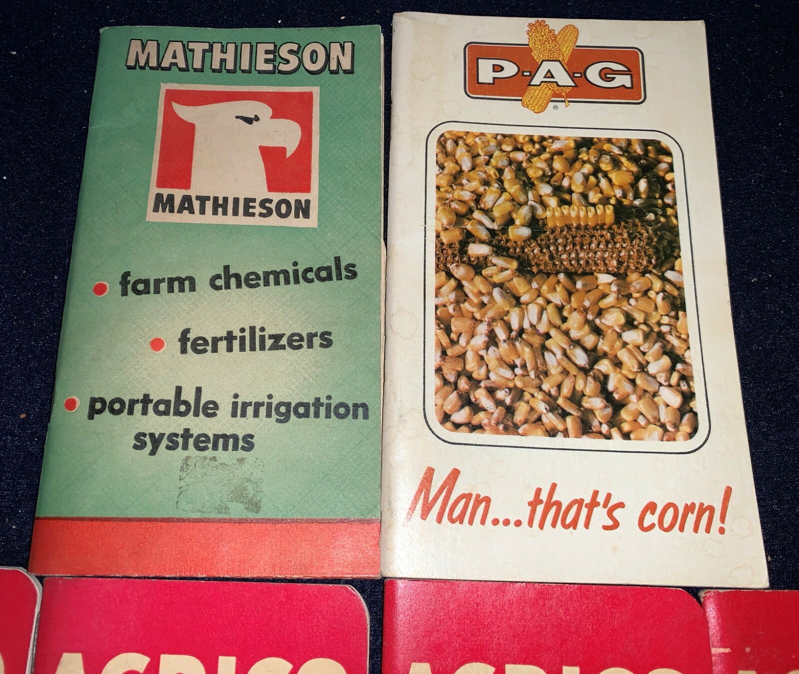 (Group of 6) Vintage AGRICO Fertilizer-Mathison-PAG Small MEMO & CALENDAR Books