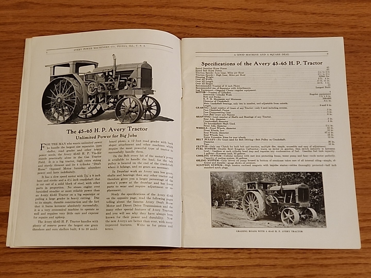 Avery Power Farming Threshing And Road Machinery Peoria IL Catalog Original