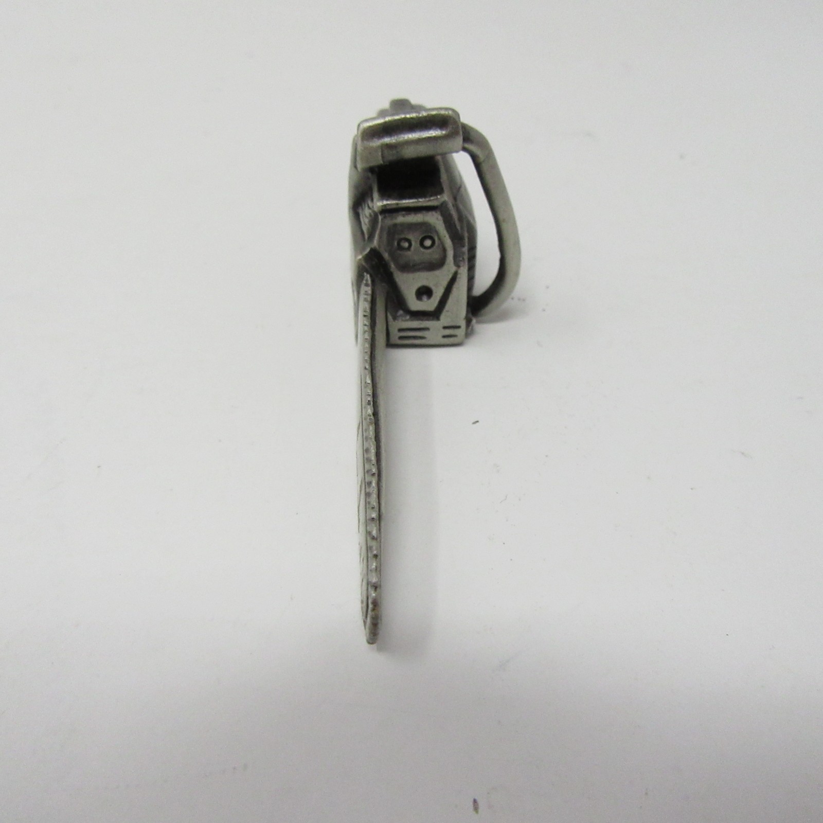Miniature Metal Chainsaw Figurine Logging Tool Dollhouse Accessory © G.D Vintage