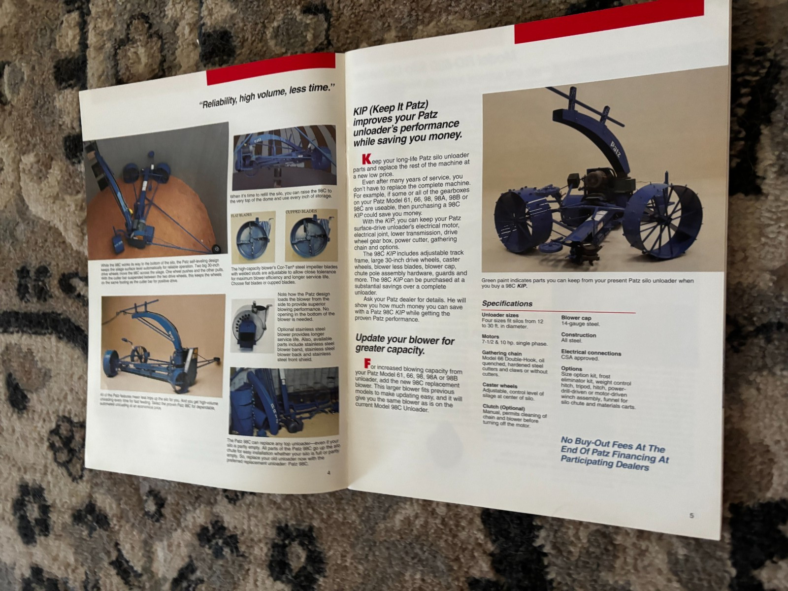 Patz Feed Handling Systems For 1994 Brochure DCPA26