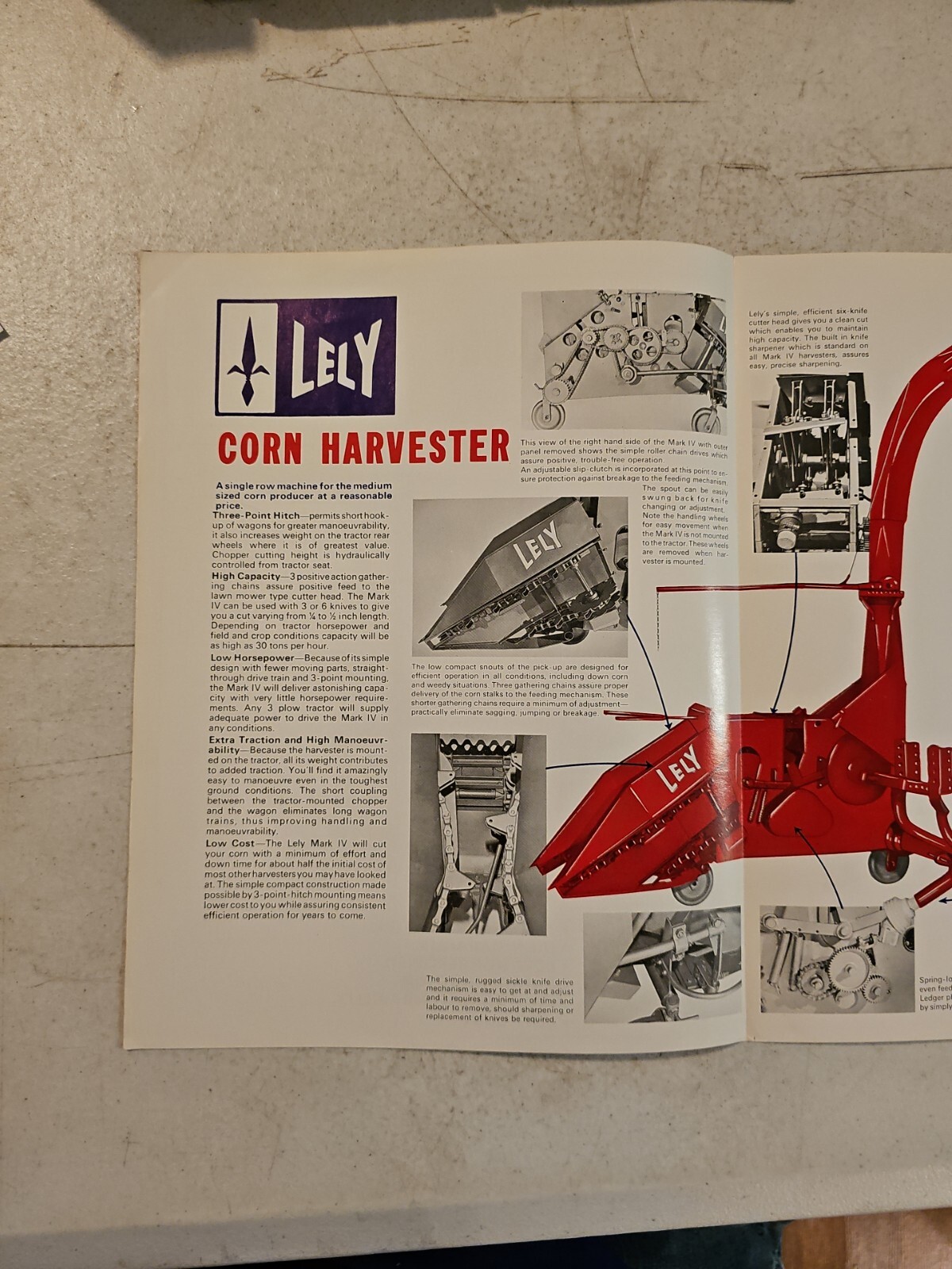Vintage Lely Corn Harvester Dealer Sales Brochure