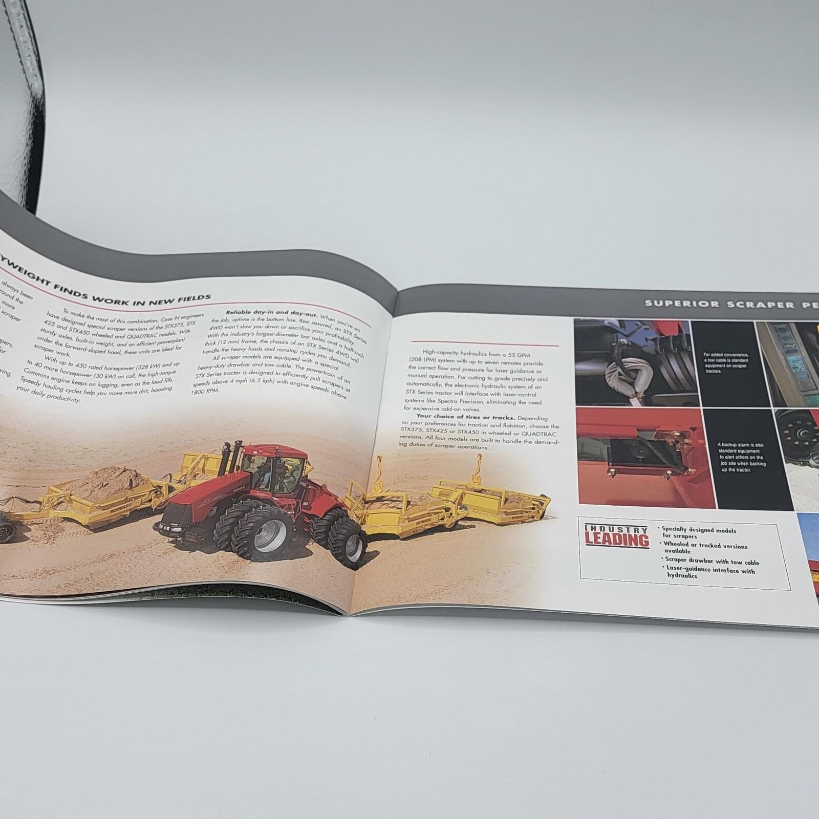 CASE IH STX SERIES STEIGER TRACTORS 275-450 HP 36 PAGES 2002 Sales Brochure