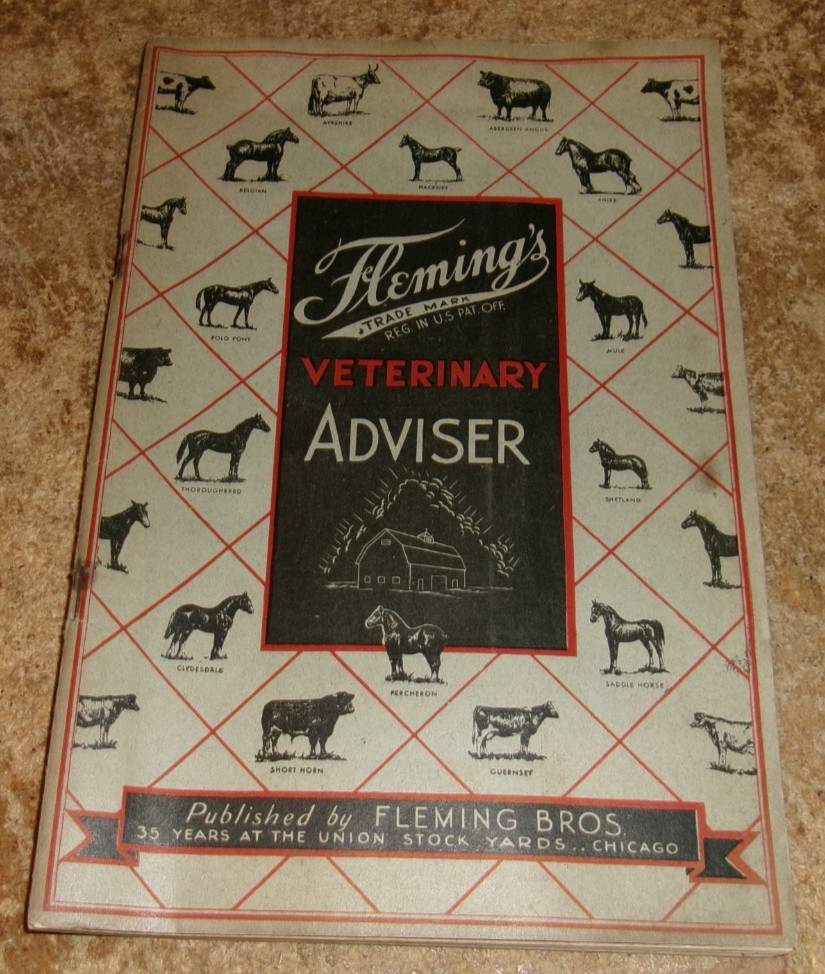 1930 flemings veterinary adviser booklet see condition in good shape used