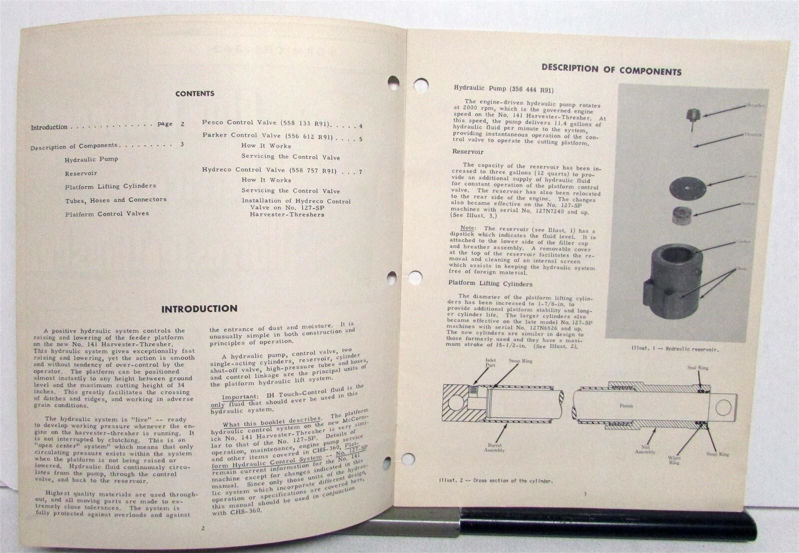 1954 International Harvester Thresher Specs Agriculture Sale Brochure