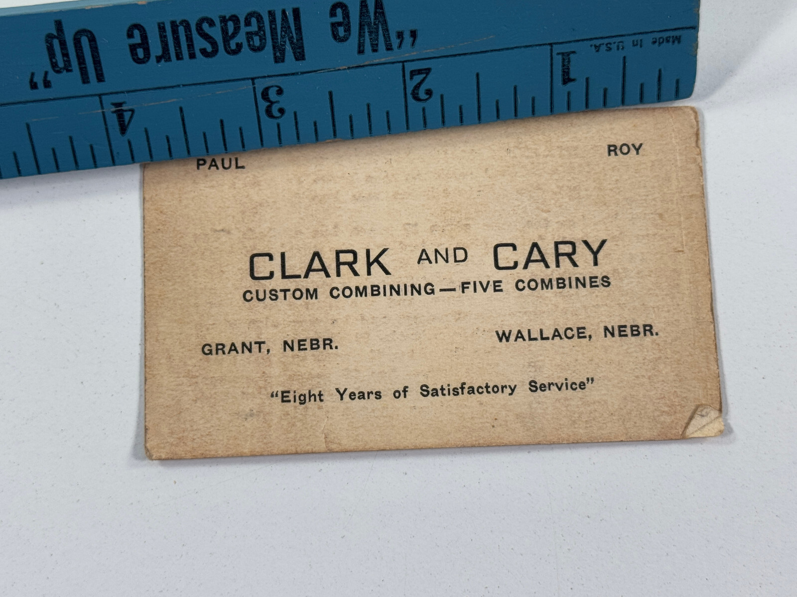 WEIRD vtg 40s 50s Clark & Cary Farming CARD Grant Wallace NE sex life joke LOOK