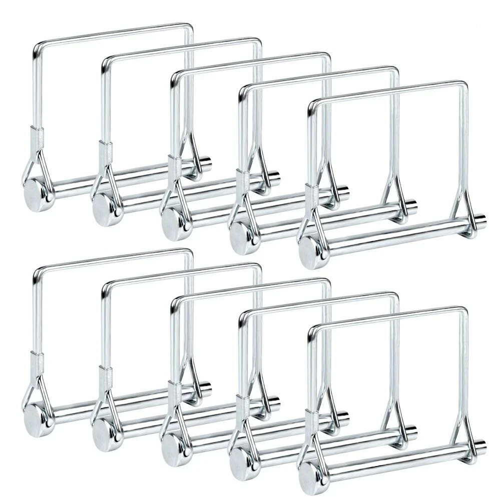 10 PCS Square Pto Pin Shaft Locking Pin 1/4 Pin Hitch Pin Wire Lock Pin Safety C