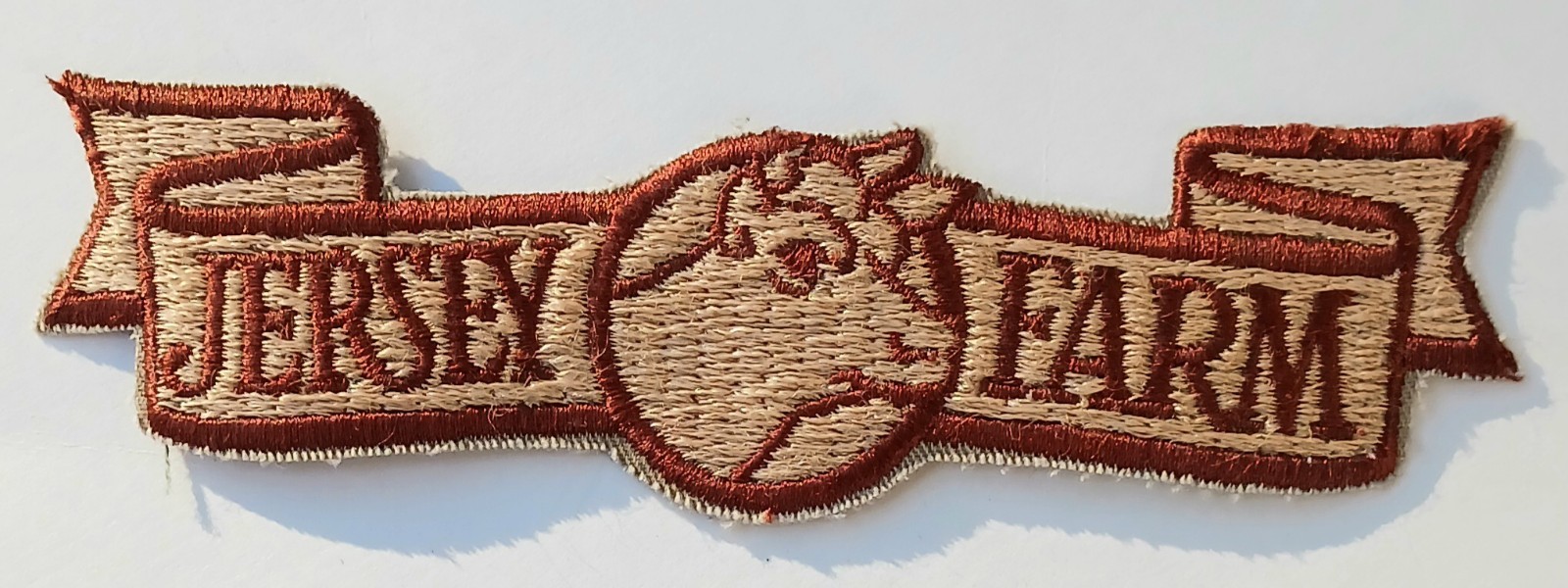 Jersey Farm Crested Farm Dairy Baseball Hat Shoulder Patch Adult 5.5&Prime; Vintage