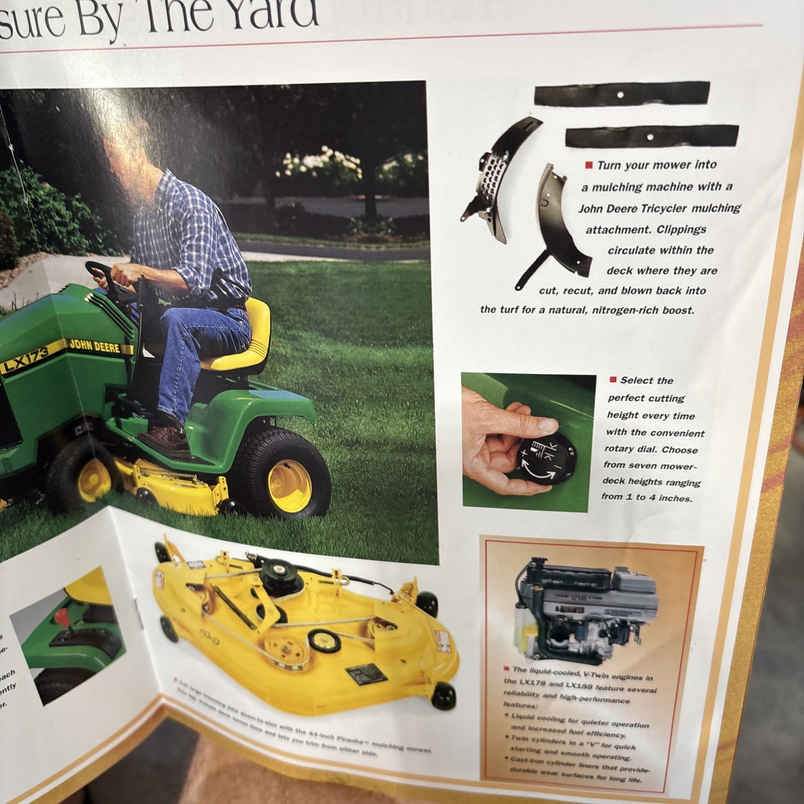 John Deere Lawn Tractor Front Mower Walk Behinds for 1996 Brochure FCCA