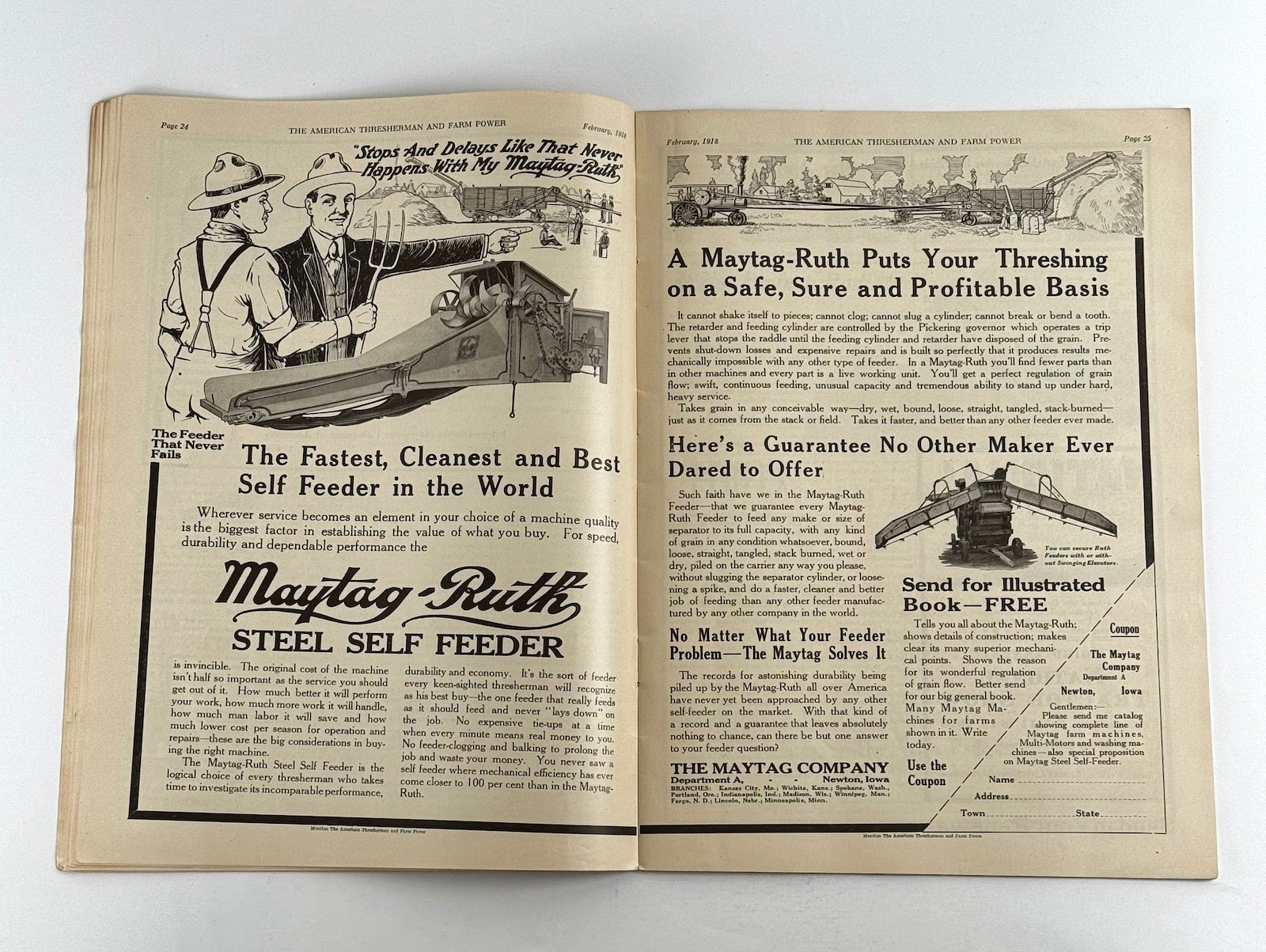The American Thresherman & Farm Power MAGAZINE February 1918 MADISON, WIS.