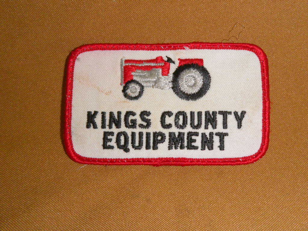 Vintage King&rsquo;s County California Equipment embroidered patch applique