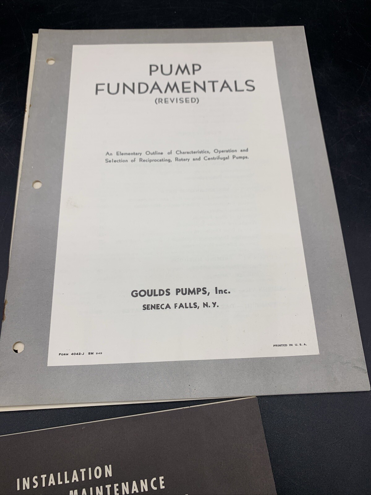 Large Lot 1940’s Goulds Pumps Sales Brochures-Install-Maintenance-Price Lists