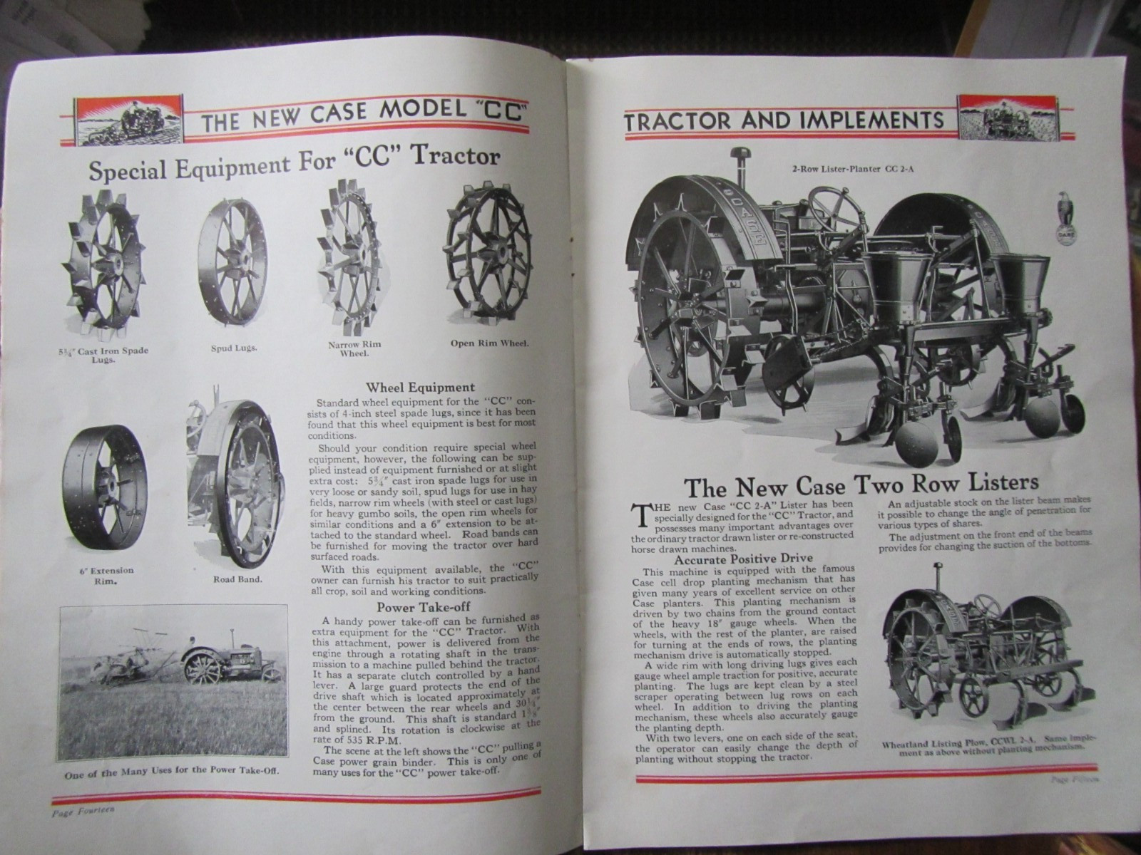 ORIGINAL VINTAGE CASE TRACTOR MODEL C C BROCHURE NICE