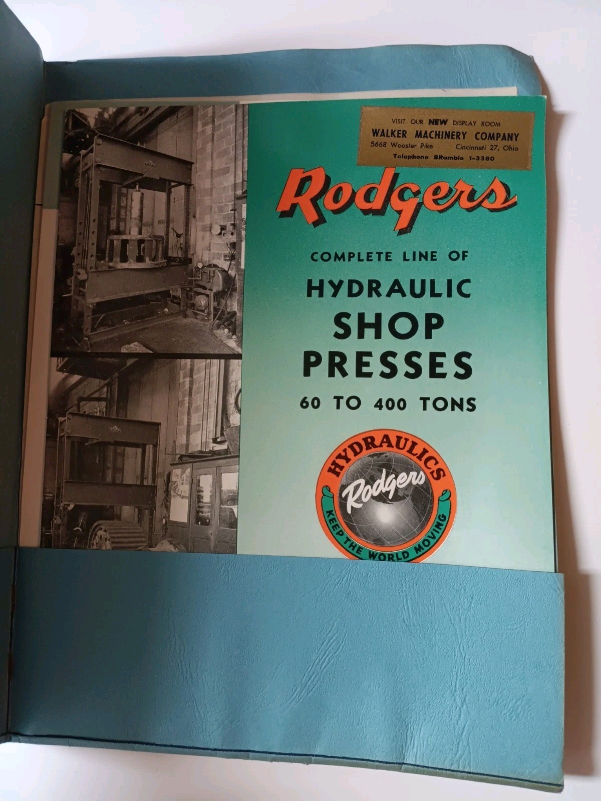 Walker Machinery Co Rodgers 80 TON PRESS Vtg PROPOSAL Advertising Brochures 1958
