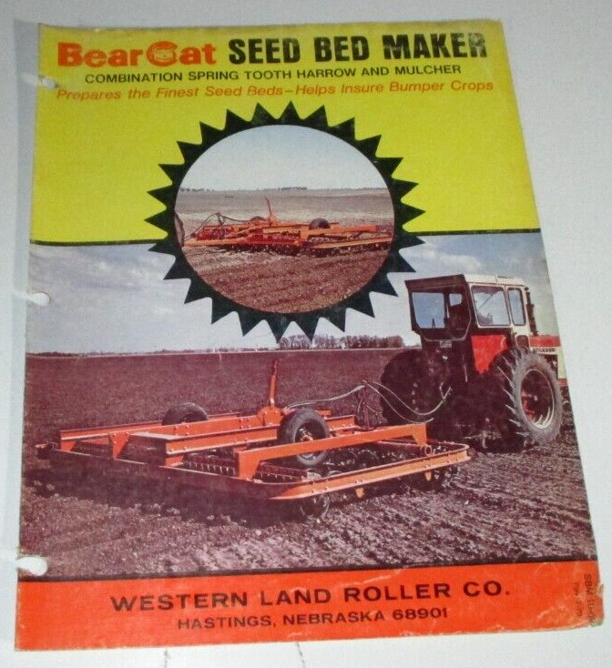 Bear Cat M1069A M1269A M1469A M1569A Seed Bed Maker Sales Brochure Literature