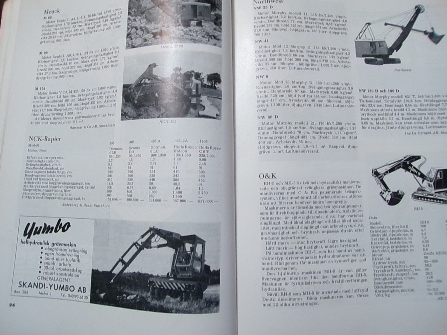 Contracted Machines Catalog, 1966, from Stockholm Sweden, in Swedish