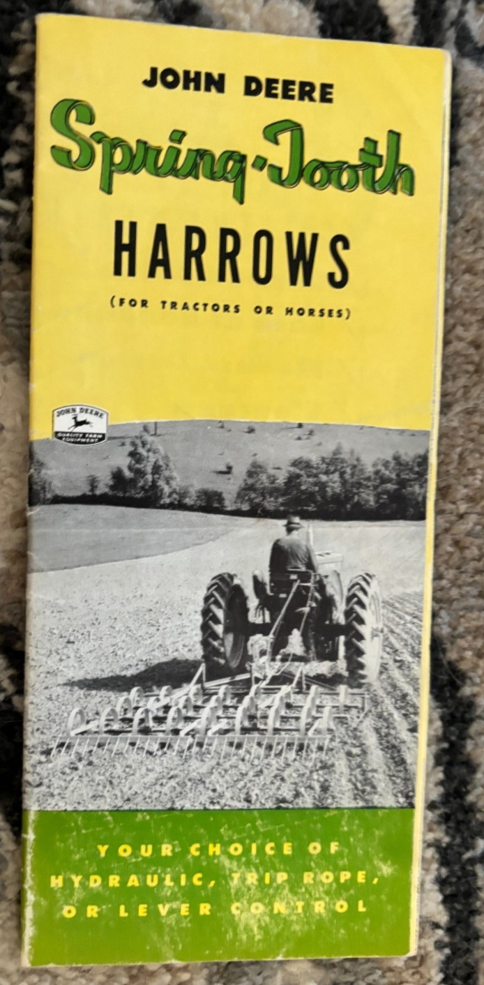 John Deere Spring Tooth Harrow For 1953 Brochure AMIL26