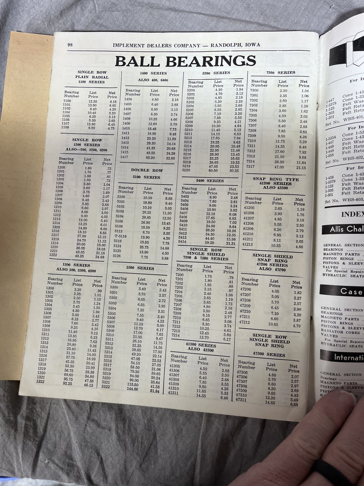 VTG 1949 Implement Dealers Co. Catalog RANDOLPH IA Tractor Truck Parts DEVIL IMP