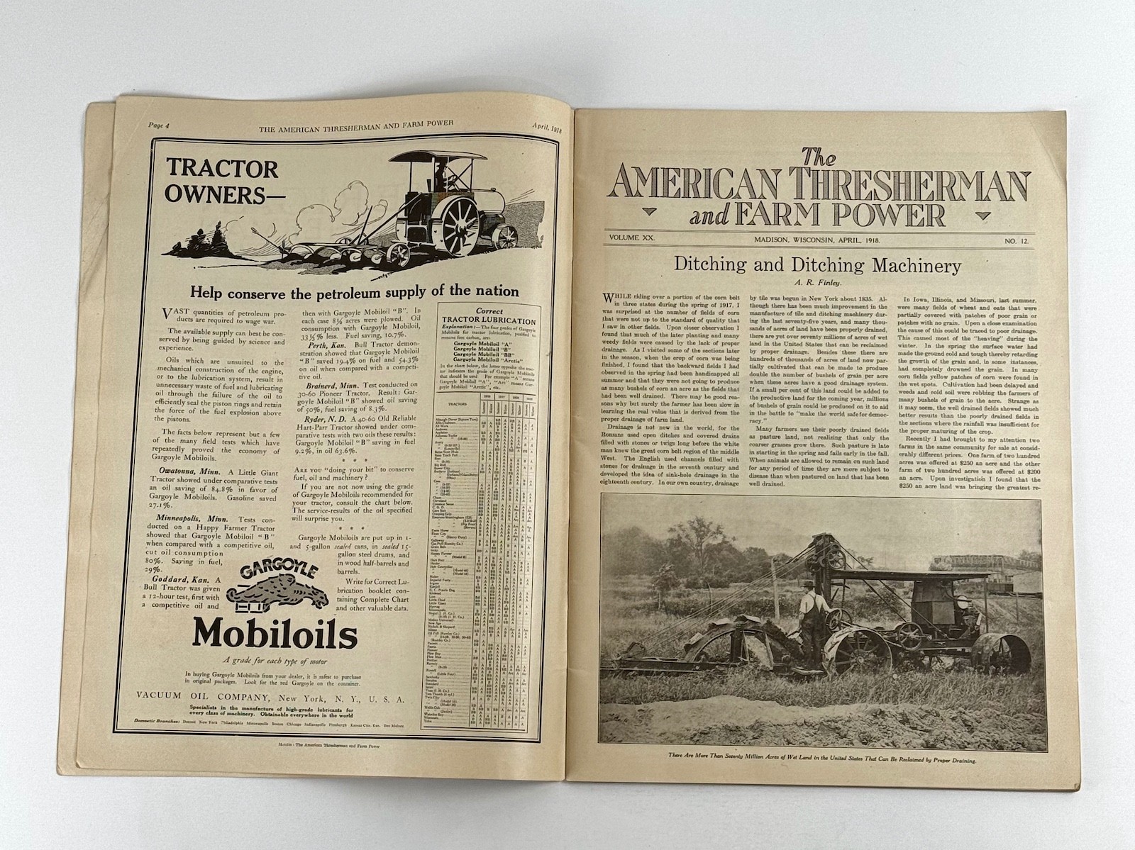 The American Thresherman & Farm Power MAGAZINE April 1918 MADISON, WIS.